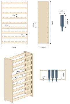 Range bouteille - casier a bouteille - casier a vin - rangement bouteille-63-1
