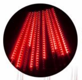 Météor Douche 10 Tubes Pluie LED mMariage Noël Décor Guirlande / Rouge