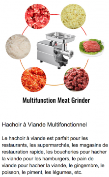 Hachoir à viande - hachoir electrique - hachoir pro-397