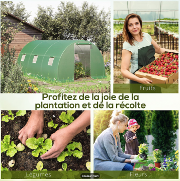 Serre de Jardin Tunnel 13,5 m² - 4,5x3m - 1