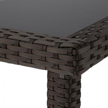 Salon de jardin resine - 4+1 / Marron