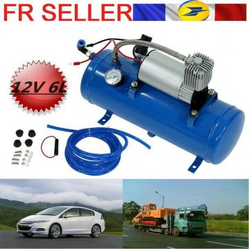 Compresseur d'air Gonflage de Pneu 150psi DC 12V avec réservoir 6 L pour  Voiture