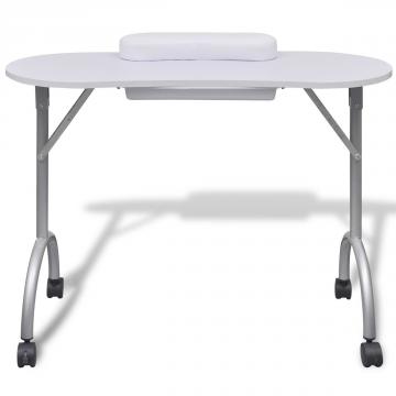 Table manucure pliante roulettes