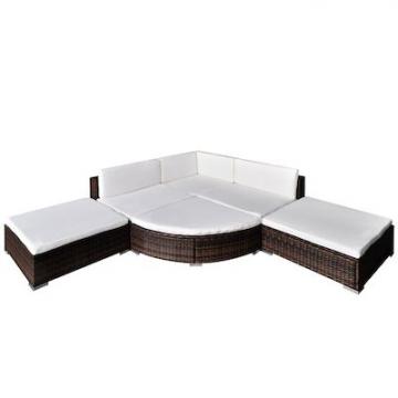 Salon de jardin resine - 16 pieces / Marron