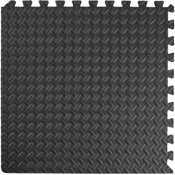 tapis de protection éléments à emboîter de fitness de gymnastique noir