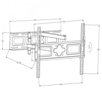 Support mural tv - support télé - Support tv mural orientable