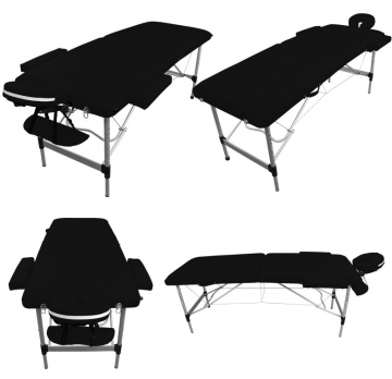 Table de massage Alu - 2 zones pliante - Différents coloris