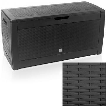 Coffre malle de rangement / Rattan Gris