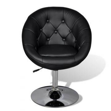 Fauteuil rétro capitonné / Noir