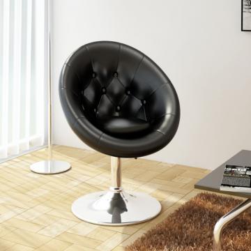 Fauteuil rétro capitonné / Noir