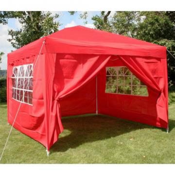 Barnum pliant 3x3 - 4 cotes / Rouge