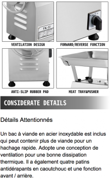 Hachoir à viande - hachoir electrique - hachoir pro--24