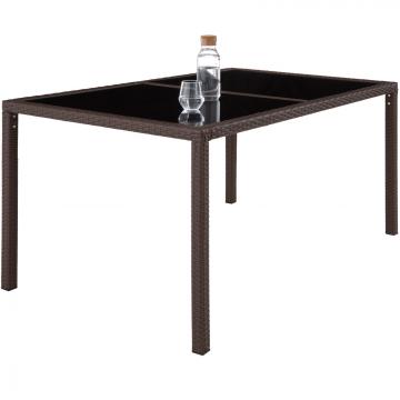 Salon de jardin resine - 6+1 / Marron