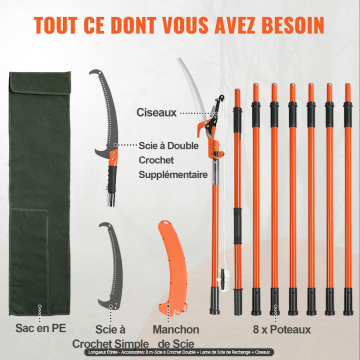 Scie à élaguer - élagueuse - échenilloir - 7