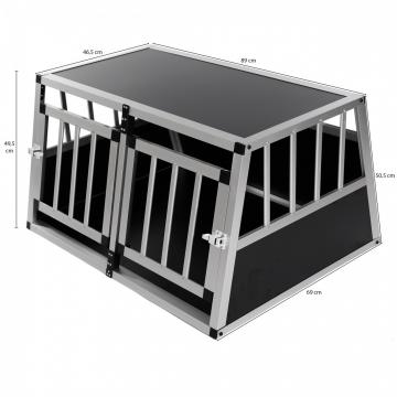 Cage de transport chien - cage chenil - caisse chien alu