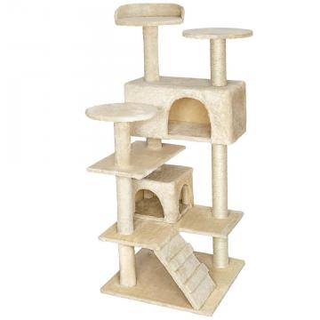 Arbre à chat griffoir grattoir avec 2 grottes * 132cm