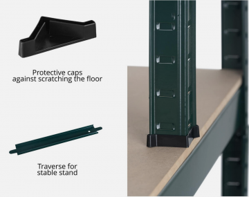 Etabli:étagère (180x100x60cm) charge lourde - 3