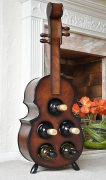 Casier bouteilles fait main / Violon porte-bouteille