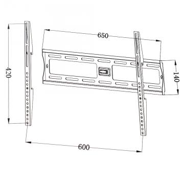 Support mural tv - 81-160cm