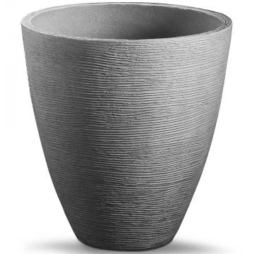 Pot de fleurs rond Plastique 40x42cm / Gris