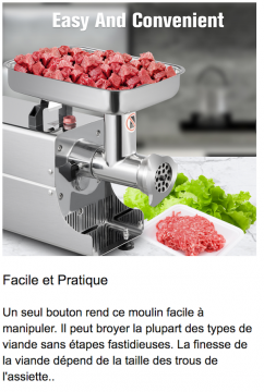 Hachoir à viande - hachoir electrique - hachoir pro-393