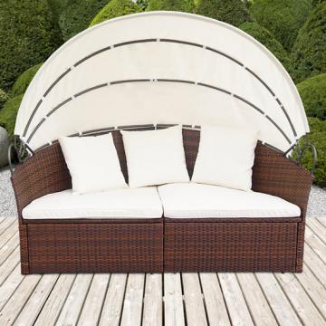 Lit de jardin rond - Ø180cm - Dif. Coloris. / Marron