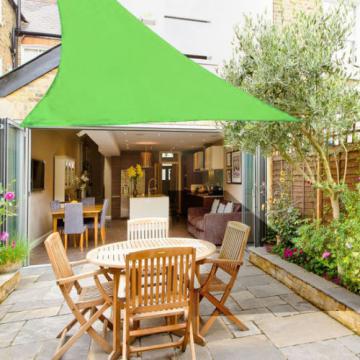 Voile d'ombrage de soleil Jardin Patio Fête l'écran Solaire 98% résiste aux U / Vert clair - 5 x 5 x 5m - Triangle