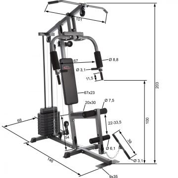 Banc de musculation - banc de musculation pliable-6