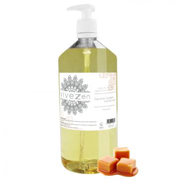 HUILE DE MASSAGE, MODELAGE 100% VÉGÉTALE 200 ML OU 1L / 16 PARFUMS / 1 Litre - Caramel fondant beurre salé