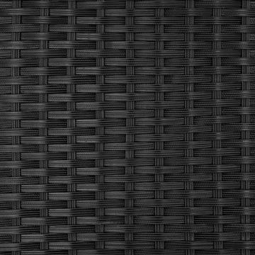 Salon de jardin résine tressée - 8 places - Marron ou Noir / Noir