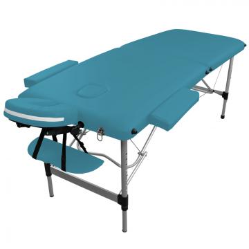 Table de massage Alu - 2 zones pliante - Différents coloris / Bleu turquoise