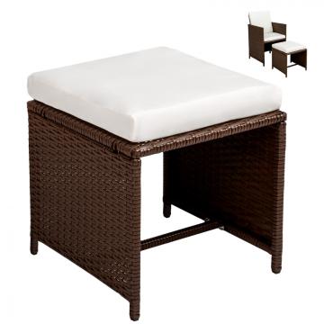Meubles en rotin noir 8 chaises + 4 tabourets + 1 Table(copie) / Mixed-marron