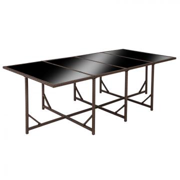 Meubles en rotin noir 8 chaises + 4 tabourets + 1 Table(copie) / Mixed-marron