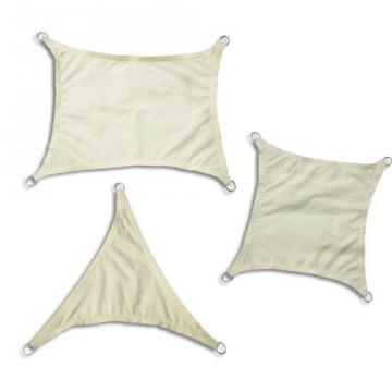 Voile d'ombrage de soleil Jardin Patio Fête l'écran Solaire 98% résiste aux U / Crème - 5 x 5 x 5m - Triangle