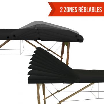 Table de massage Bois - 4 zones - pliante