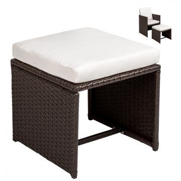 Meubles en rotin noir 8 chaises + 4 tabourets + 1 Table(copie) / Antique