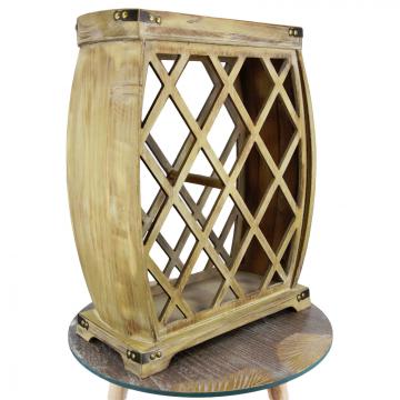 Casier bouteilles fait main / 12 barils de bouteilles