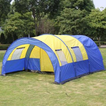 Tente tunnel camping 4 personnes familiale étanche randonnée bleu