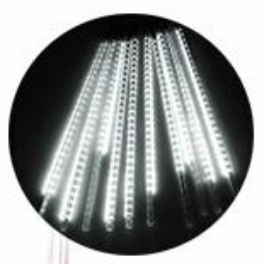 Météor Douche 10 Tubes Pluie LED mMariage Noël Décor Guirlande / Blanc Froid