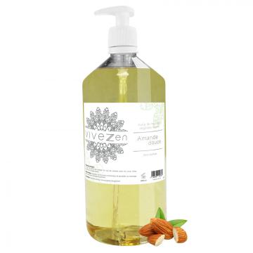 HUILE DE MASSAGE, MODELAGE 100% VÉGÉTALE 200 ML OU 1L / 16 PARFUMS / 1 Litre - Amande douce