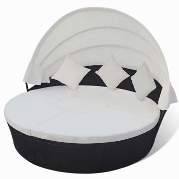 Canape de jardin rond Φ 185cm / Noir