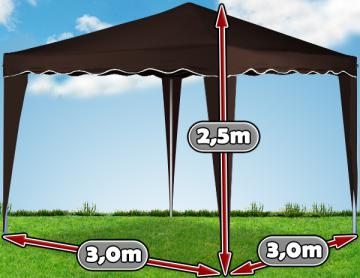 TONNELLE 3x3 Pliable en 2 minutes / Marron