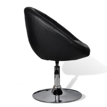 Fauteuil rétro capitonné / Noir