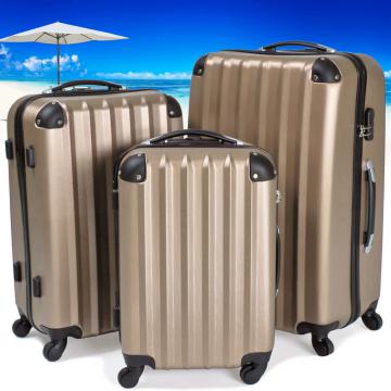 Valise rigide x3 / Marron clair
