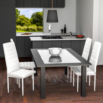 Chaises de salle à manger x6 / Blanc
