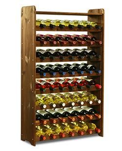 Cave étagère armoire à vin murale 56 bouteilles Cherry / Colonial