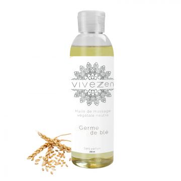 HUILE DE MASSAGE, MODELAGE 100% VÉGÉTALE 200 ML OU 1L / 16 PARFUMS / 200ml - Germe de blé