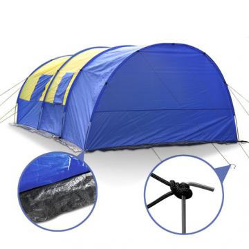 Tente tunnel camping 4 personnes familiale étanche randonnée bleu