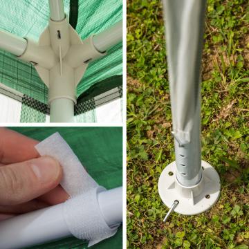 Tonnelle de jardin - 3x3 m (sans côté) - 3 coloris / Vert