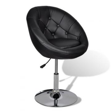 Fauteuil rétro capitonné / Noir